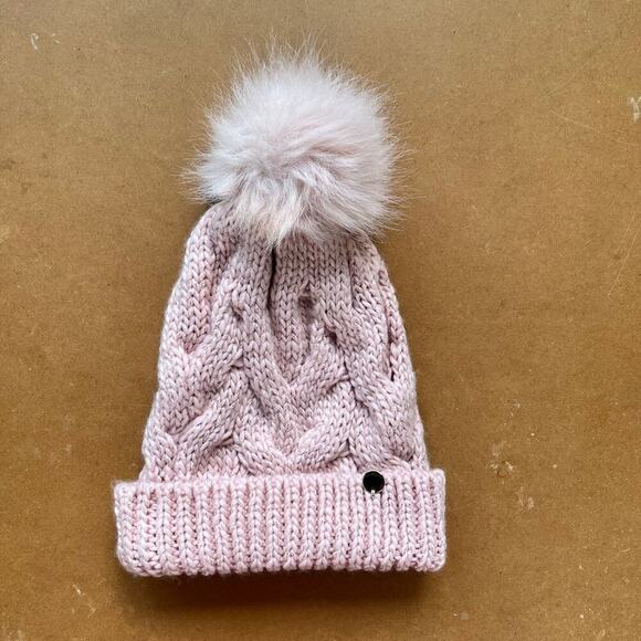 Express Women's Pink Knit Pom Tip Beanie One Size. NEW - Picture 1 of 7